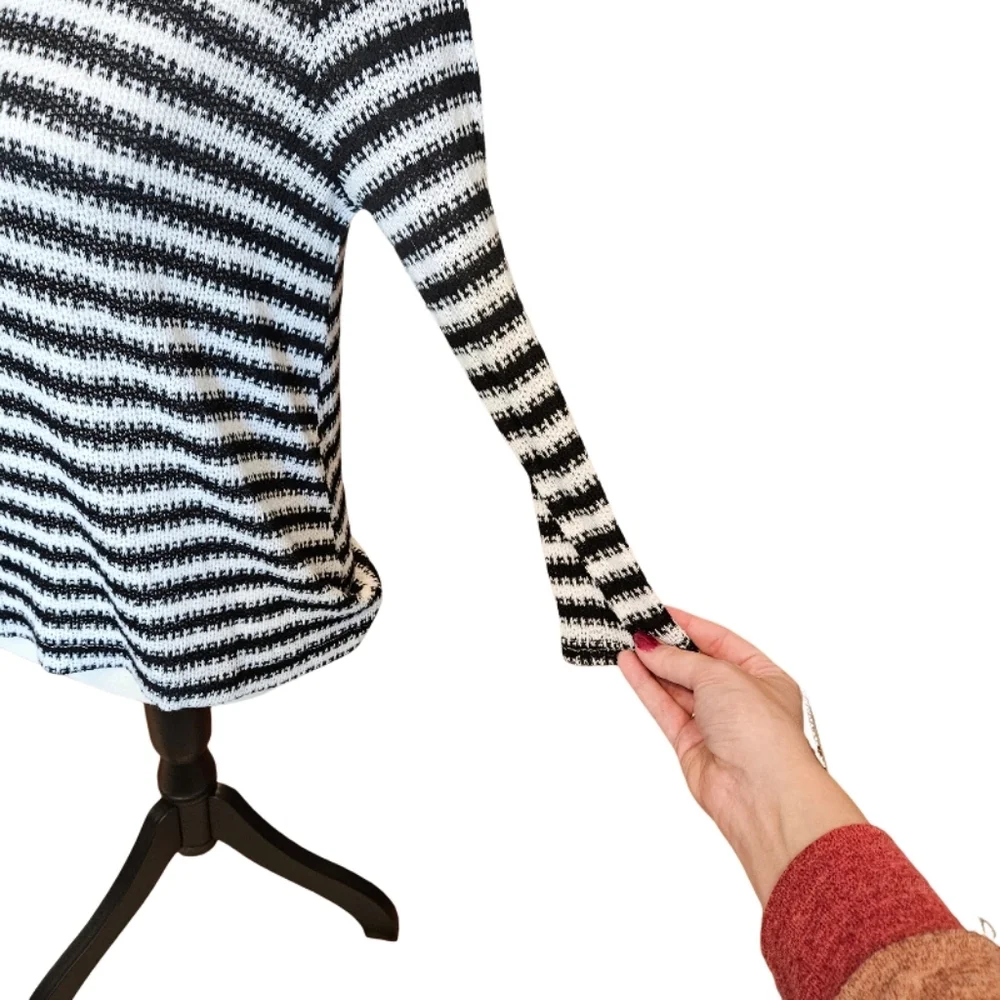 Papermoon Black and White Striped Sweater